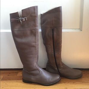 Knee High FurLined Leather Boots 39